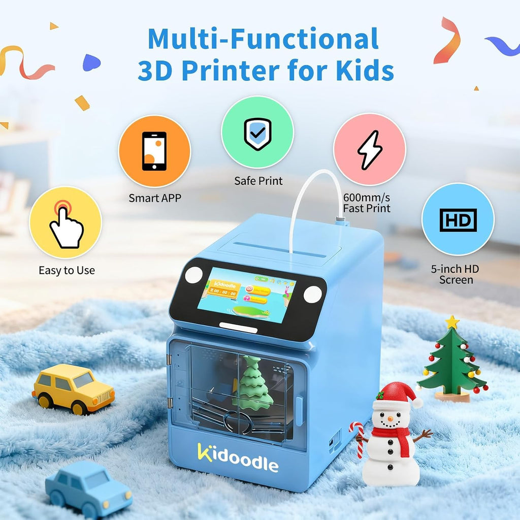 Kidoodle 3D Printer for Kids - Toy 3D Printers, Huge Toy Library Weekly Update, Wi-Fi & App Control, Up to 600mm/s