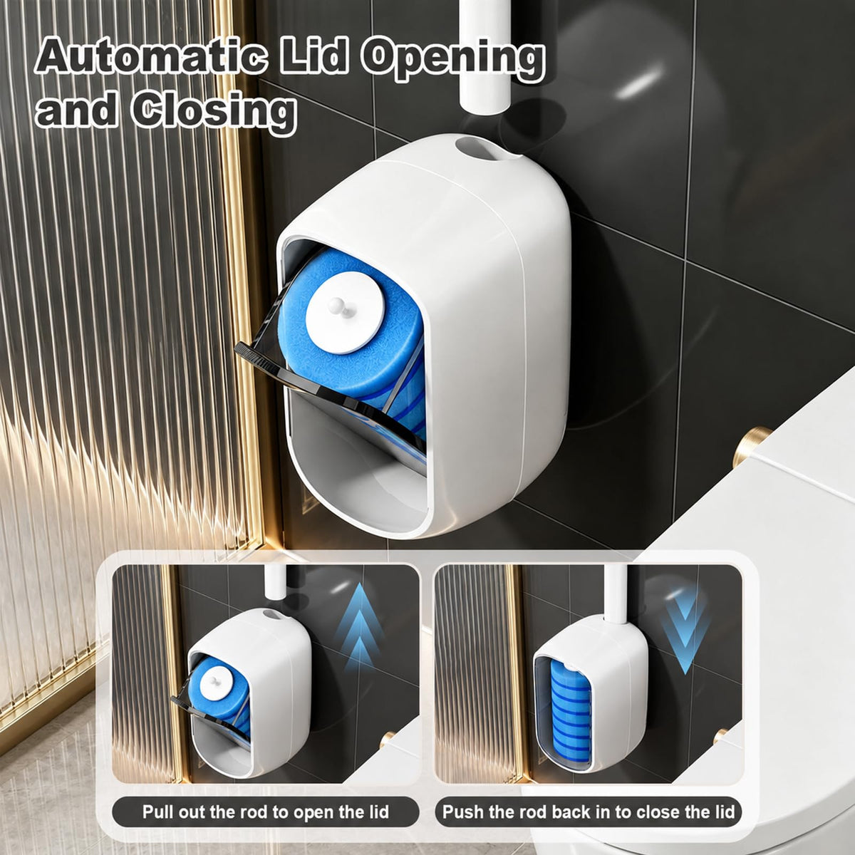 Disposable Toilet Brush Set, 35 Refills