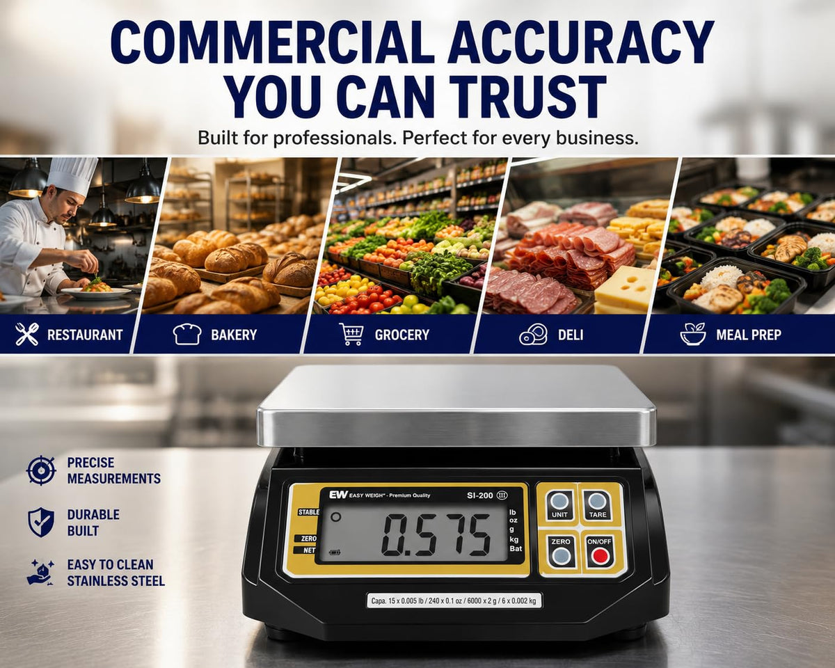 NTEP Certified Commercial Food Scale, Legal for Trade Portion Control SI Series Scale