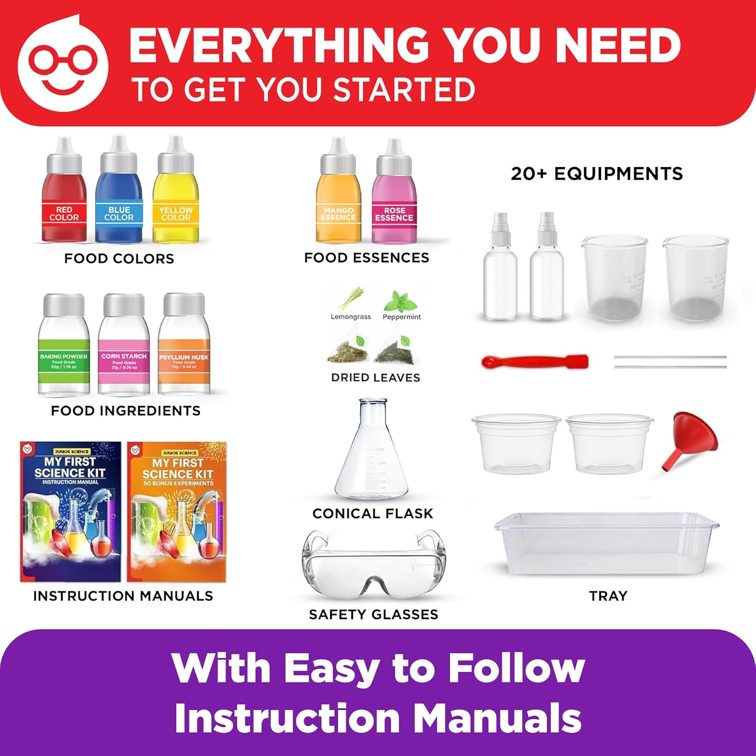 My First Science Experiments Kit for Kids Ages 4+ | Birthday Gift Ideas for Boys & Girls 4, 5, 6, 7, 8 Year Olds