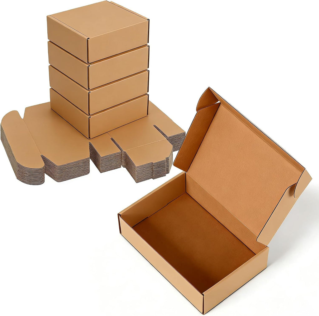8x6x2 inches Small Brown Shipping Boxes 25 Pack，Corrugated Cardboard Gift Boxes，Mailing Boxes for Small Business