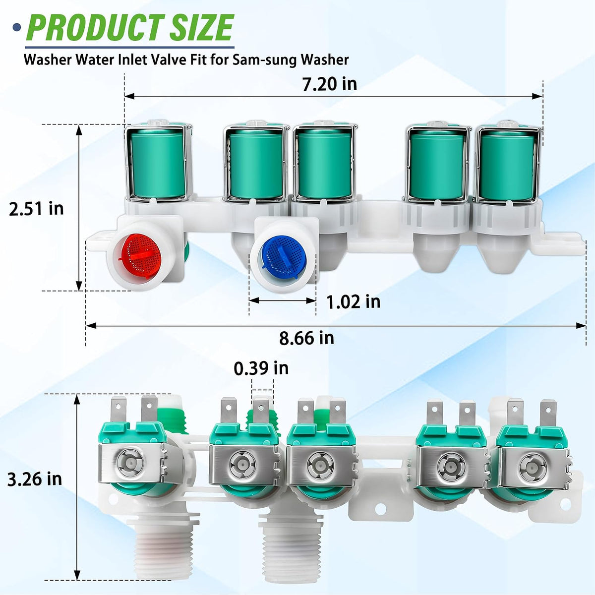 WA52M8650AV/A4 WA52M7750AV/A4 Water Inlet Valve Fit for Sam-sung Washer