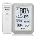 Indoor Outdoor Thermometer Wireless Weather Station 330ft Sensor | 330ft Range Sensor and Adjustable Brightness