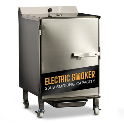SmokinTex 'The OG' Electric Smoker - Spacious & Insulated Stainless Steel Meat Smoker with 700W Heating, &