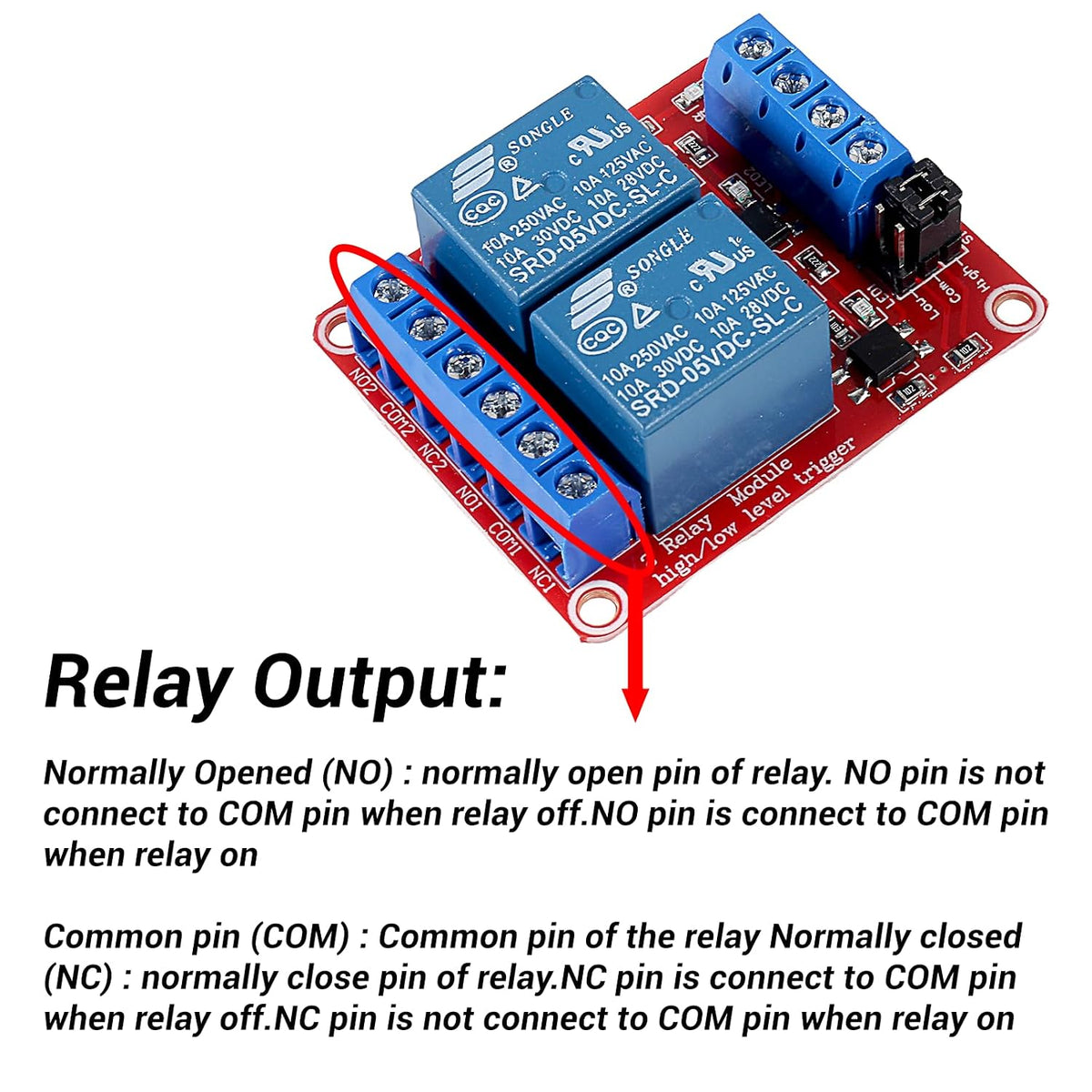 ACEIRMC 2pcs DC 5V Relay Module 2 Channel Relay Board with Optocoupler Support High or Low Level Trigger (2 Channel 5V)