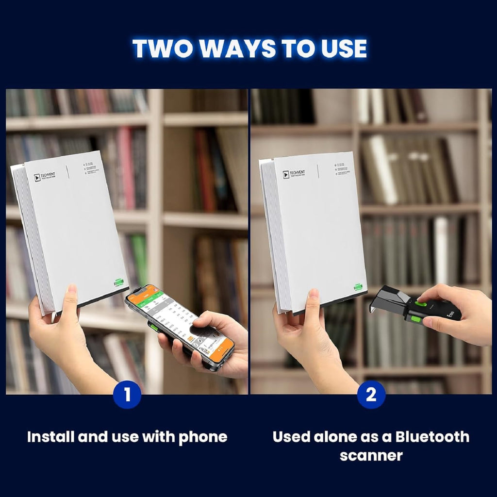 Bluetooth 1D 2D QR Back Clip Phone Barcode Scanner Wireless