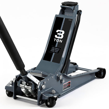 3 Ton Extra Long Reach Floor Jack Hydraulic Low Profile Floor Jack with Dual Piston Quick Lift Pump, Home and