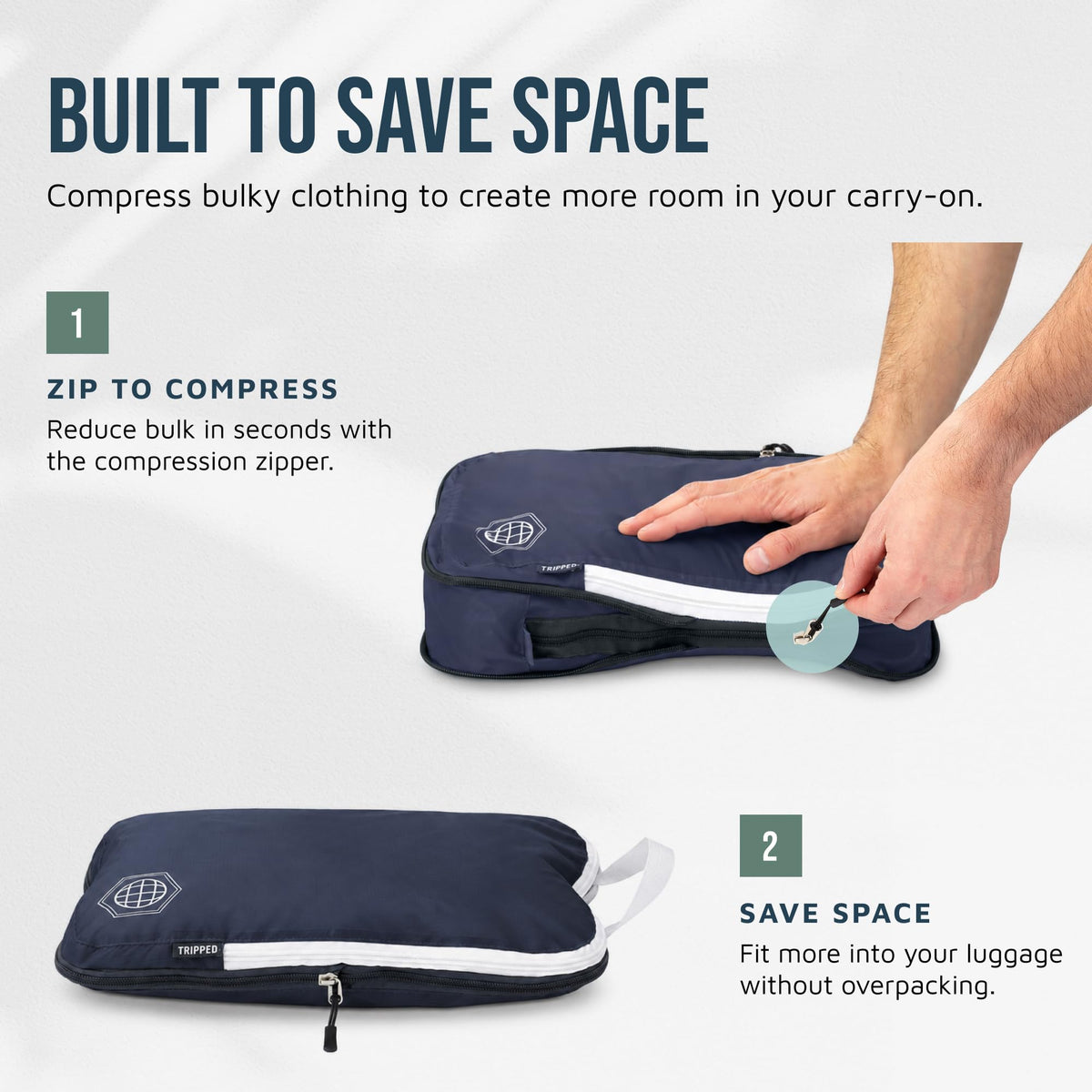 Compression Packing Cubes for Carry-On Travel 6-Pack