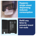 Xpress Multifold Hand Towel Dispenser Black H2, 553028