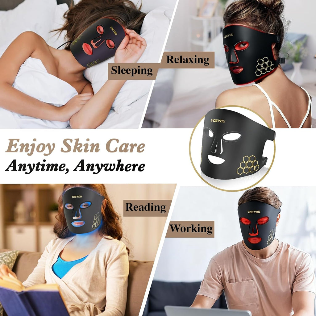 Red Light Therapy for Face, 850nm Near Infrared LED Face Mask