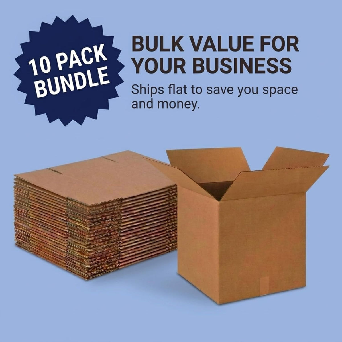 Cube Shipping Boxes, 20x20x20" 10-Pk for Shipping & Packing