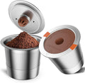 K Cup Reusable Coffee Pods, Stainless Steel Reusable K Cups Compatible with Keurig 1.0 & 2.0 Coffee Machines Brewers