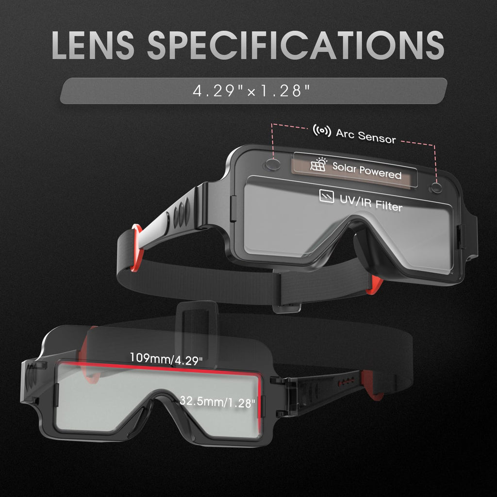 True Color Auto-Darkening Welding Goggles, 2-Sensor View