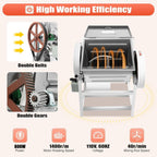30Quarts Commercial Dough Mixer, 800W Electric Flour-mixing Machine, 110V Double Belts 1.5mm Mixing Container Wall