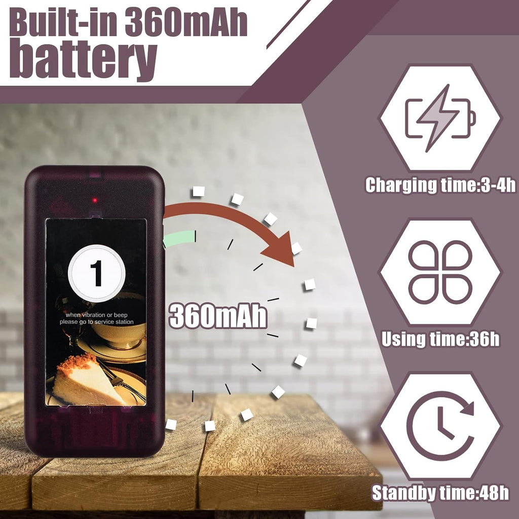 T112 Restaurant Pager, Beepers for Restaurants, 30 Buzzers