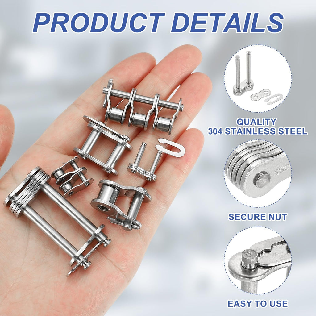 DTGN 2Pcs ANSI #40 Roller Chain Connect Link, 12.70mm Pitch