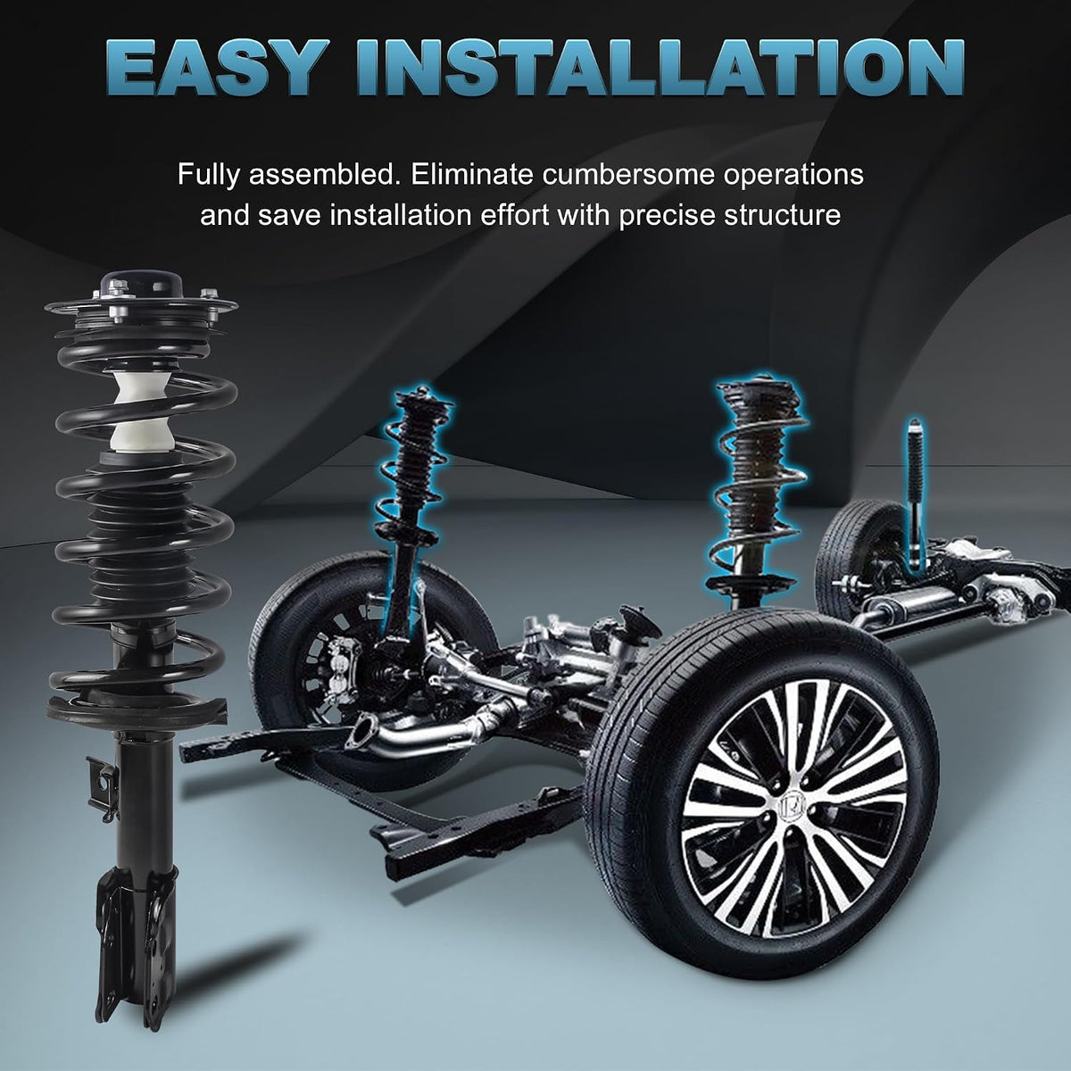 Front Struts Assembly Compatible with 2010-2017 Chevy Equinox GMC Terrain Coil Spring Shocks Absorbers 272527 272526