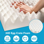 72 * 24 * 4 Inch Egg Crate Foam Padding Pressure-Relieving High-Density Upholstery Foam for Air Circulation Cuttable