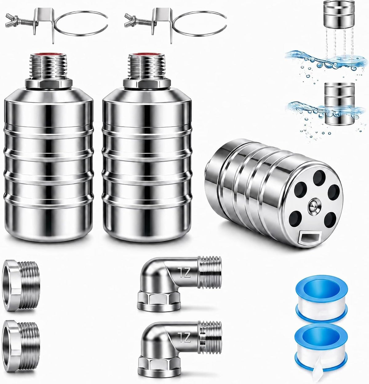 Automatic Float Valve for Water Tank, Tank Float Valve 1/2" & 3/4"