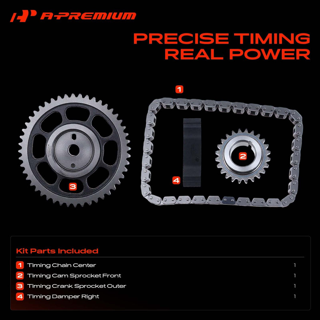 A-Premium Engine Timing Chain Kit W/Sprocket Compatible with Jeep 4.0L