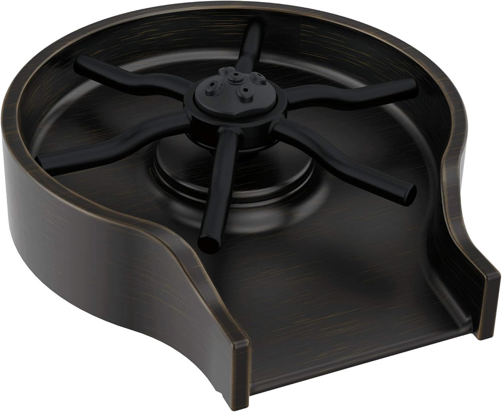 Oil Rubbed Bronze Metal Glass Rinser for Kitchen Sink, Cup Washer for Sink, Bottle Washer, Venetian Bronze GR250-RB