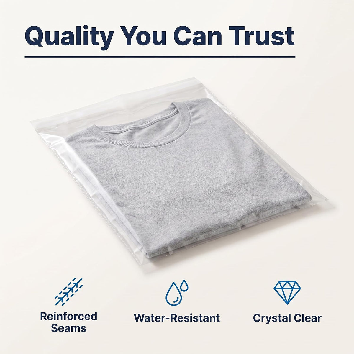 8" X 10" Self-Sealing Cellophane Bags (200 Count) Clear