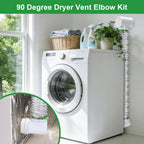 Upgraded 90 Degree Dryer Vent Elbow(2 Pcs) for 4 Inch Dryer Duct Vent Hose.