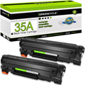 CB435A 35A Black Toner 2 Pack Compatible Replacement for HP 35A