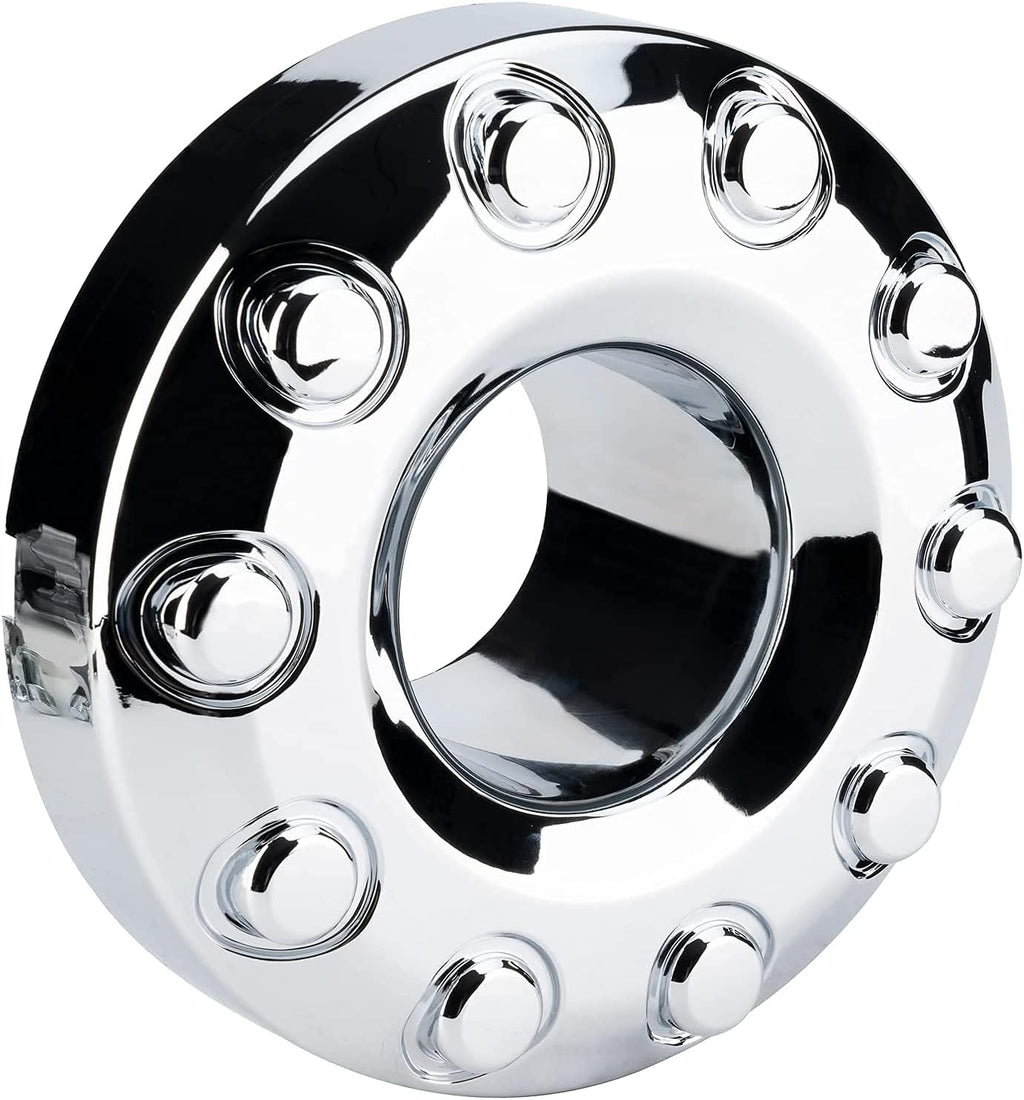 Front 10 Lug Chrome Wheel Center Hub Cap Compatible with Ford F450 F550 Super Duty 2005‑2017, 19.5 Inch 4WD Front