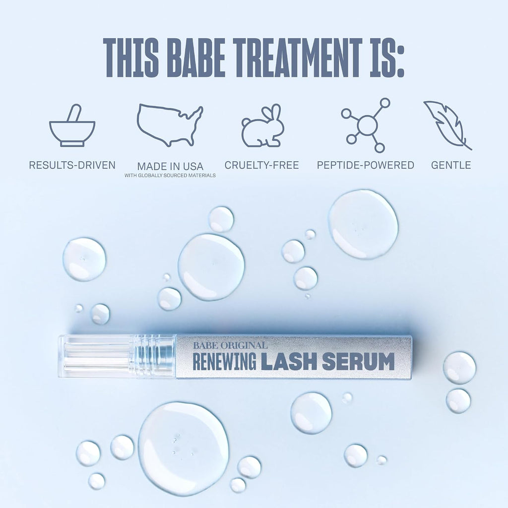 Renewing Lash Serum for Longer-Looking Lashes, Peptides | Prostaglandin-free, peptide-infused gentle lash serum for