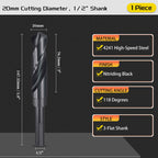CoCud Drill Bit 20mm Diameter 1/2" Shank 3-Flat 4341 HSS