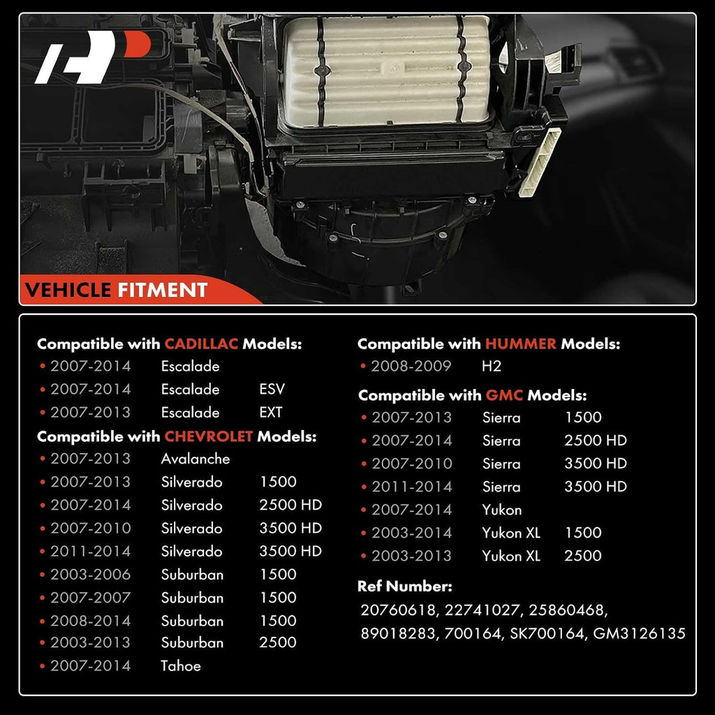 A-Premium Front HVAC Heater Blower Motor with Fan Cage