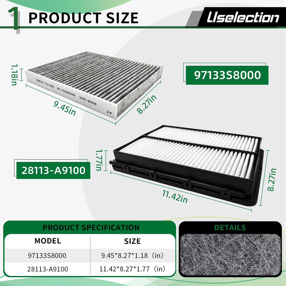 Engine & Cabin Air Filter Kit for Palisade (2020-2026)