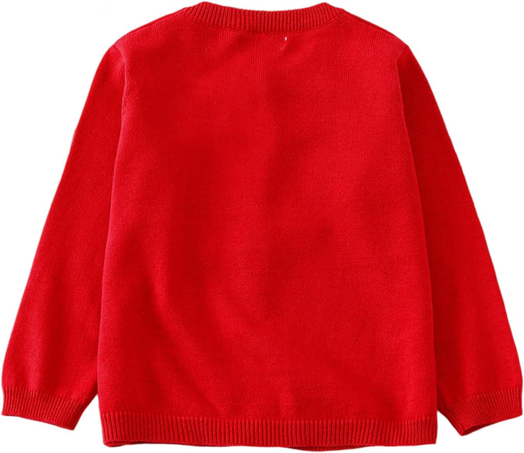 Toddler Baby Boys Girls Cardigan Cotton Knit Button Up Sweater | Fall Long Sleeve Crewneck Knit Sweatshirt Jacket
