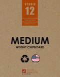 Medium Weight Chipboard Sheets. STUDIO 12 Brand. (9" x 12") .030” Thickness. (25 Sheets)
