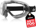 Anti Fog Safety Goggles for Men and Women with Premium Anti Scratch Coating - Vented Panoramic Lab Goggles; ANSI Z87
