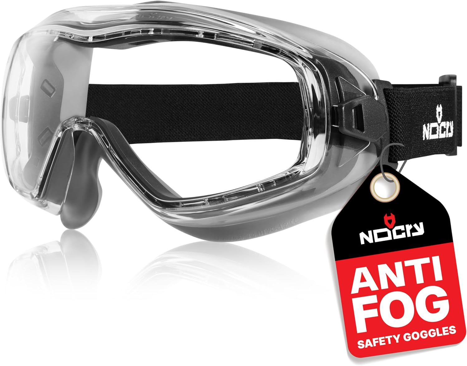 Anti Fog Safety Goggles for Men and Women with Premium Anti Scratch Coating - Vented Panoramic Lab Goggles; ANSI Z87