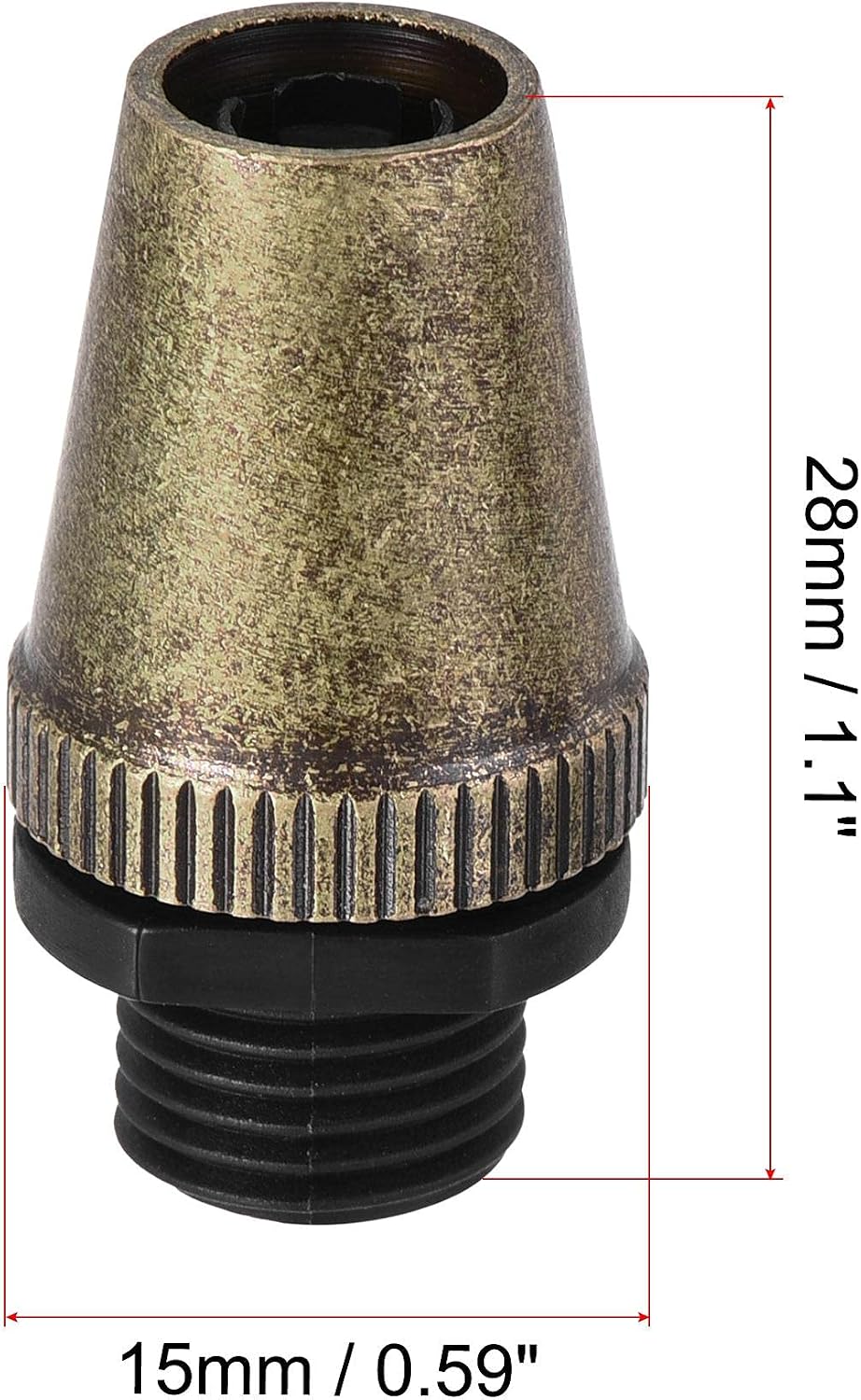 uxcell Cable Glands Strain Relief Cord Connector Grips Metal Bronze 5Pcs for Wiring Hanging Light Ceiling Pendant Lamp