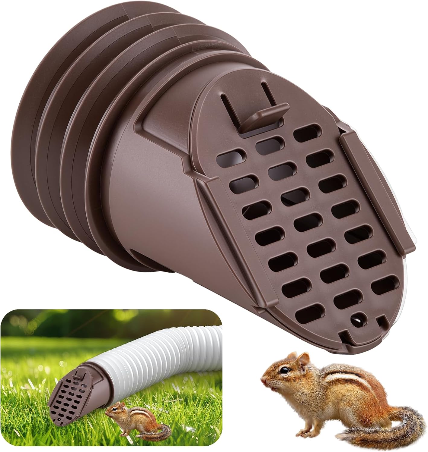 Rain Gutter Downspout Extension Hose Guard, Drain Downspout Extender Outlet Filter and Leaf Guard, for Standard 4''