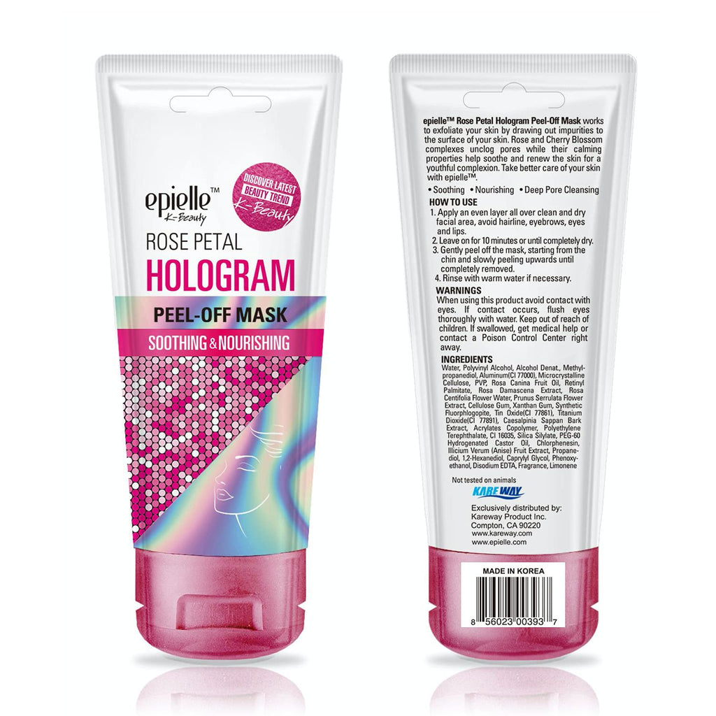 Hologram Glitter Peel-Off Face Masks - Toning & Calming | 8 Variety Pack Single-Use Testers | Gift Set, Spa Gift |