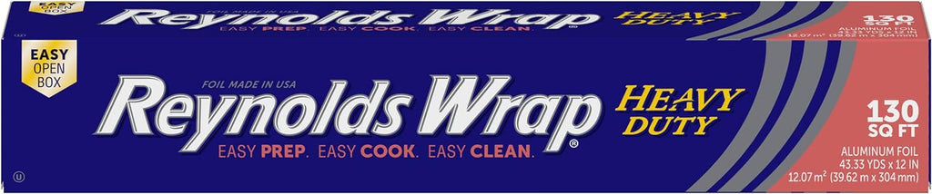 Wrap Heavy Duty Aluminum Foil Roll, 12 Inch Wide, 130sq ft