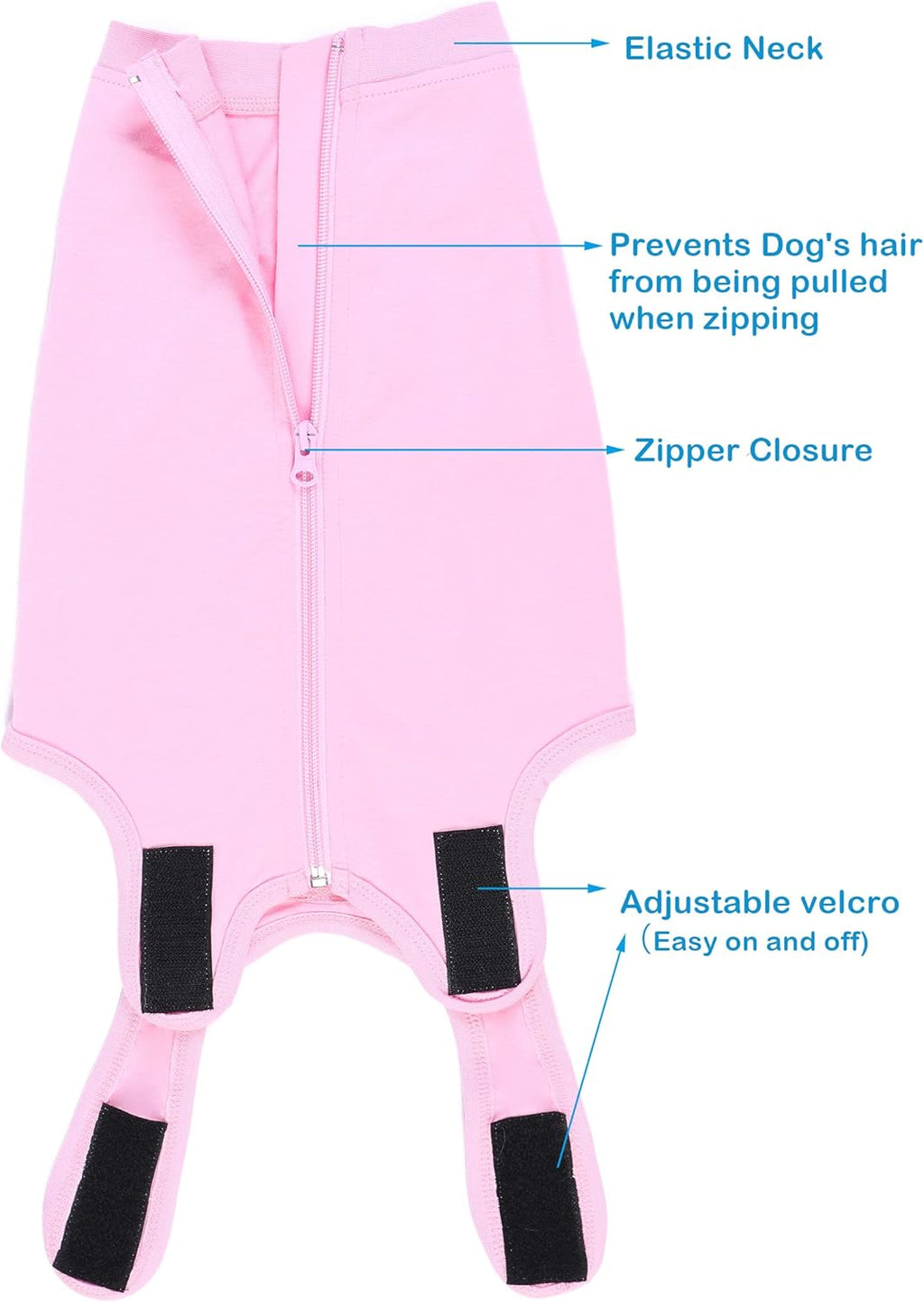 Dog Surgery Recovery Suit - After Spay, Abdominal Wounds Post Surgical Recovery, Anti Licking Breathable Dog Onesies