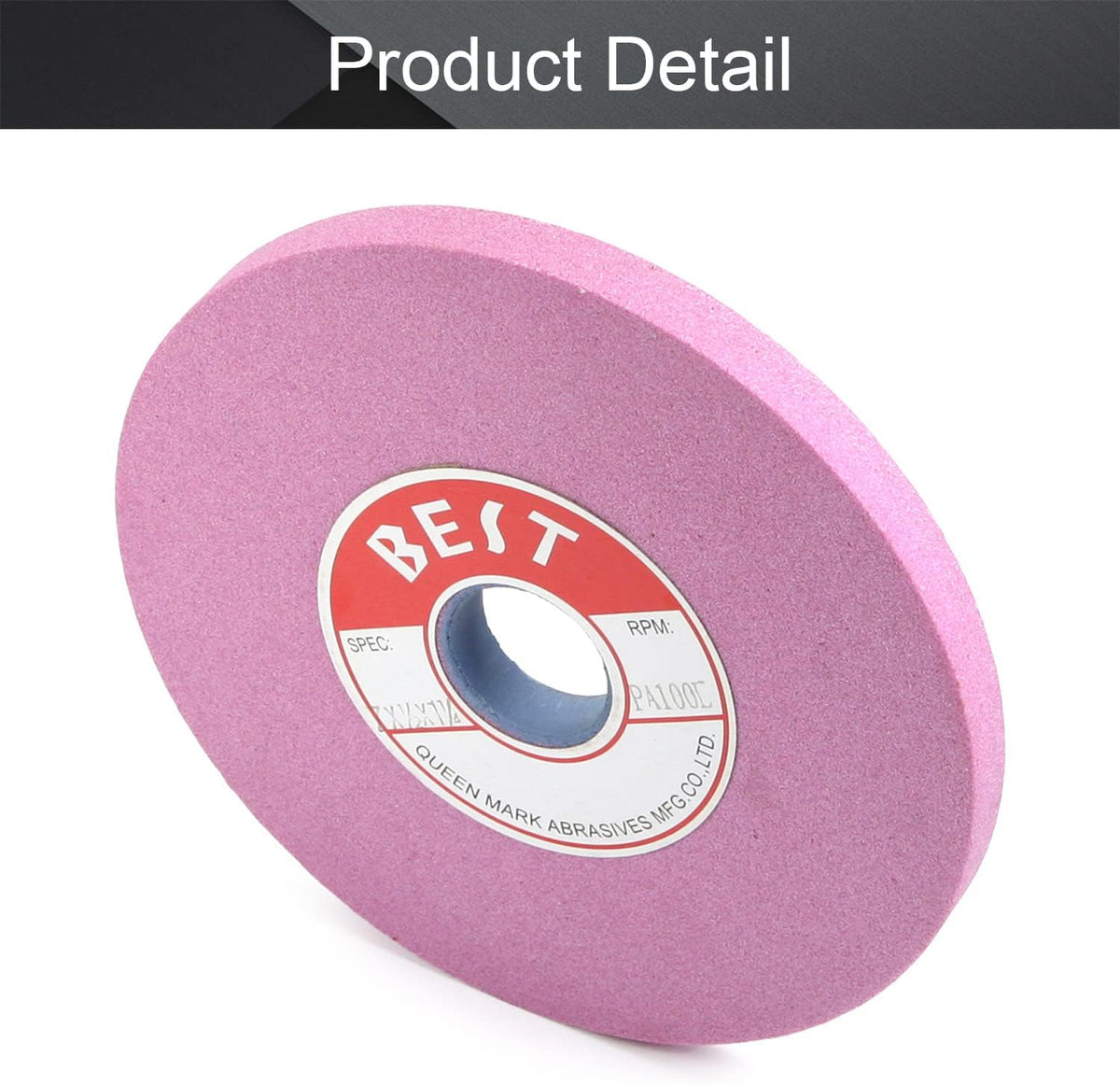 7-Inch 100-Grit Bench Grinding Wheel Chrome Corundum