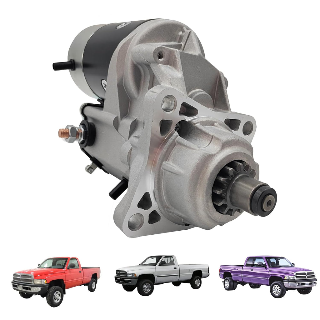 Starter Motor 17548N Compatible with Dodge Ram 2500 3500 5.9L Cummins Diesel 1994-2002, 12V 2.7kW 13-Tooth, Replaces 228000-2290 228000-2291 228000-2292 3921682 4746639