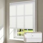 Custom Size No Drill Cellular Shades，Light Filtering，White
