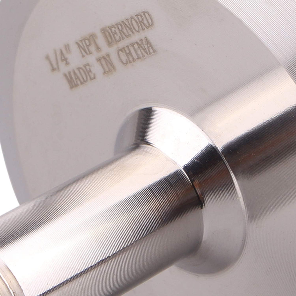DERNORD Sanitary Male Threaded Pipe Fitting to 2 INCH (OD 64mm Ferrule) TRI CLAMP (Pipe Size: 1/4" NPT （2 Inch Tri clamp）)