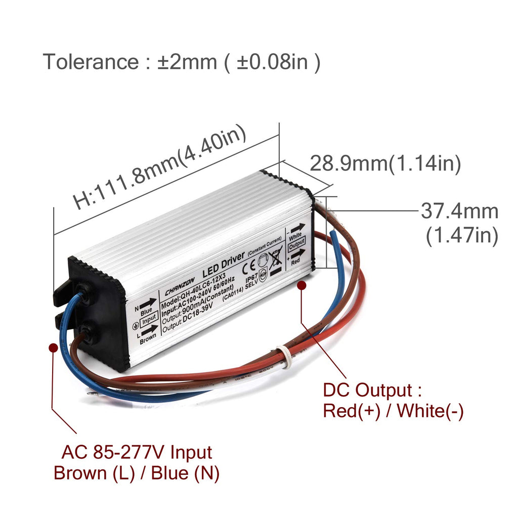 LED Driver 900mA Constant Current 18V-39V IP67 Waterproof Aluminium