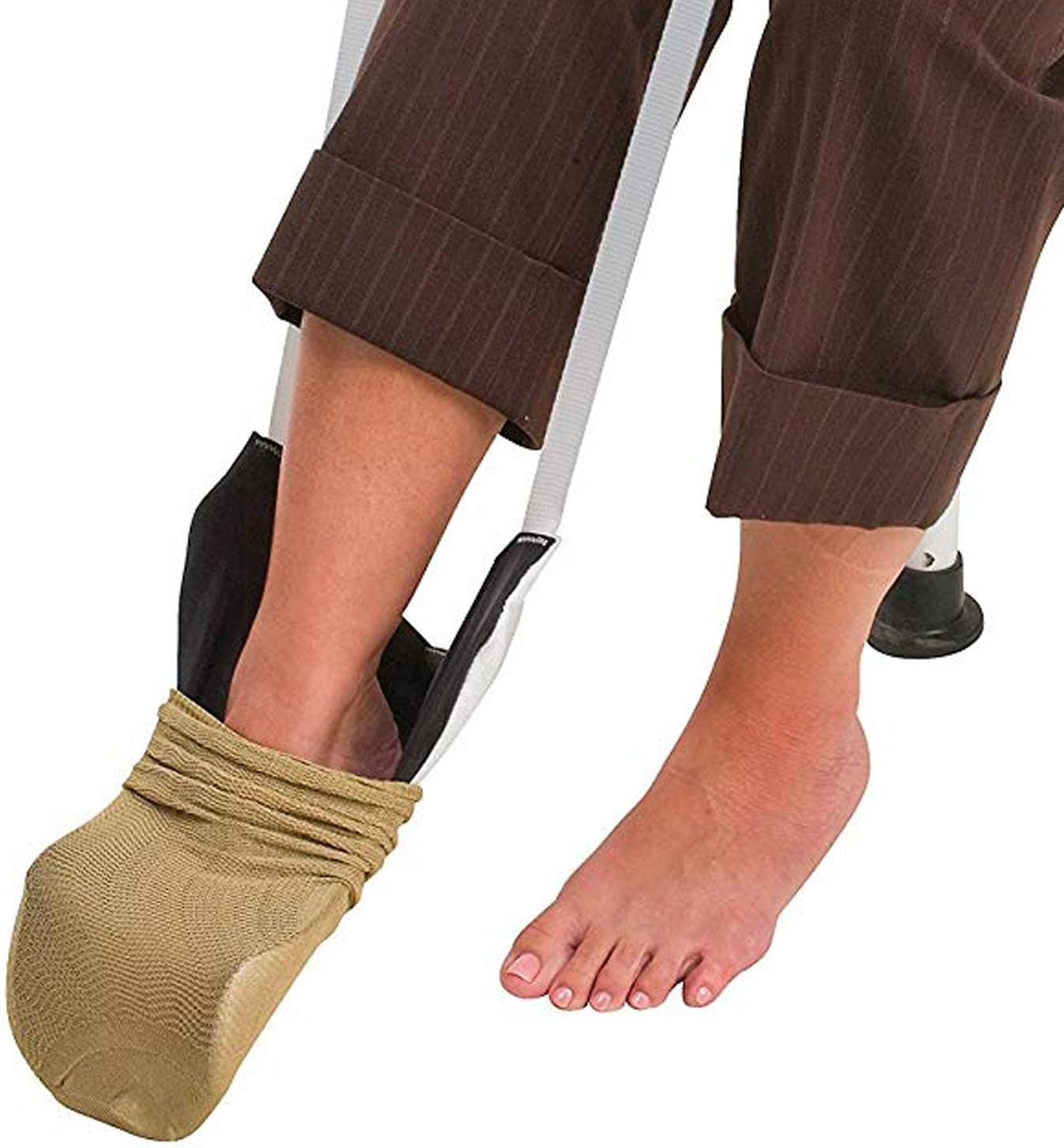 Deluxe Sock Aid / Helper - Easily Pull on Socks Without Bending, Slip Resistance, Reliable Sock Aid Device for