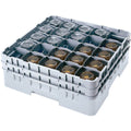 25S418-151 4-1/2-Inch Camrack Plastic Stemware and Tumbler Glass Rack with 25 Compartments, Full, Soft Gray