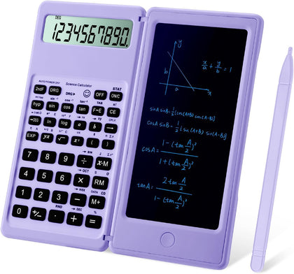 Scientific Calculators for Students, 10-Digit Large Screen, Math Calculator with Notepad, Classroom Must Haves for